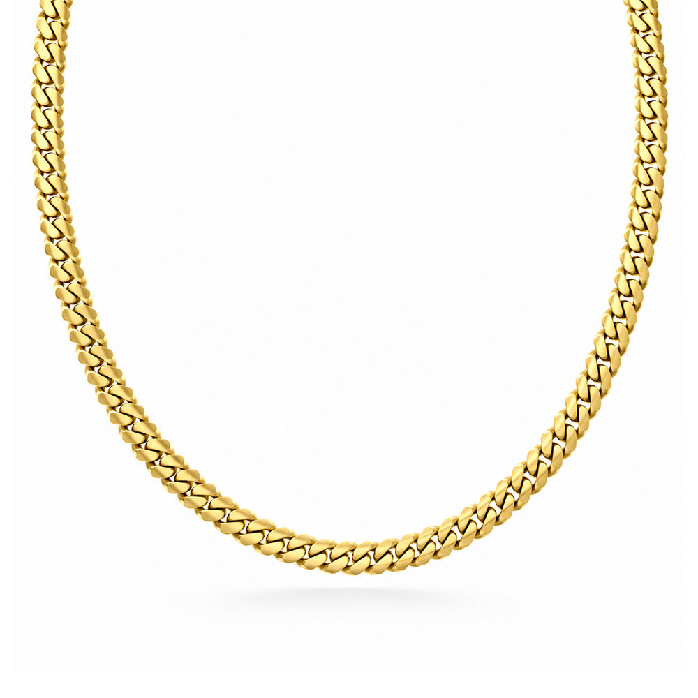 8mm Moissanite Diamond Classic Plain Cuban Link Chain