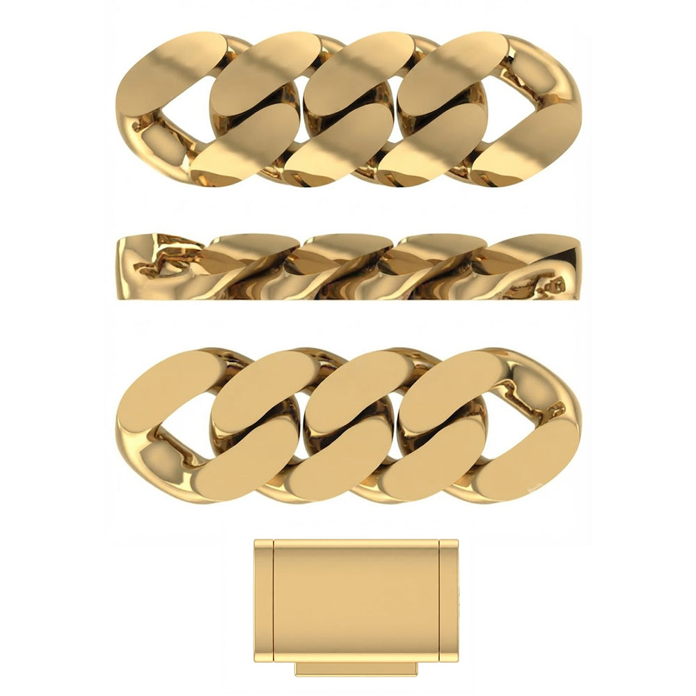 8mm Moissanite Diamond Classic Plain Cuban Link Chain