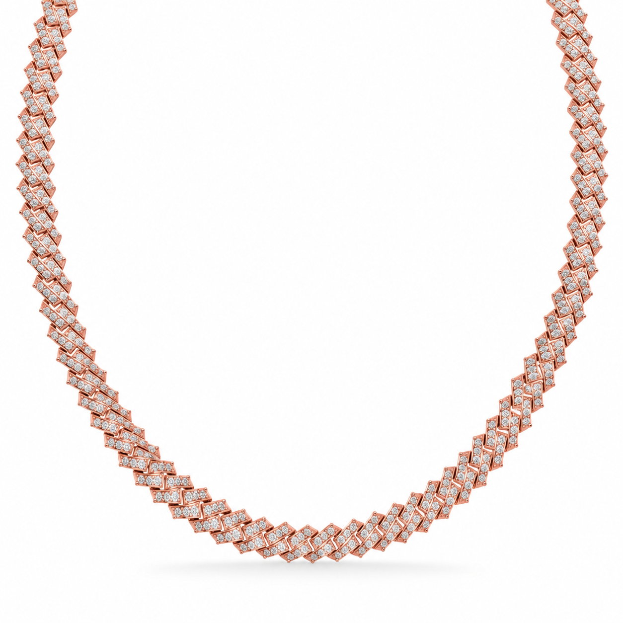 10mm Moissanite Round Diamond Fully Iced Cuban Link Chain