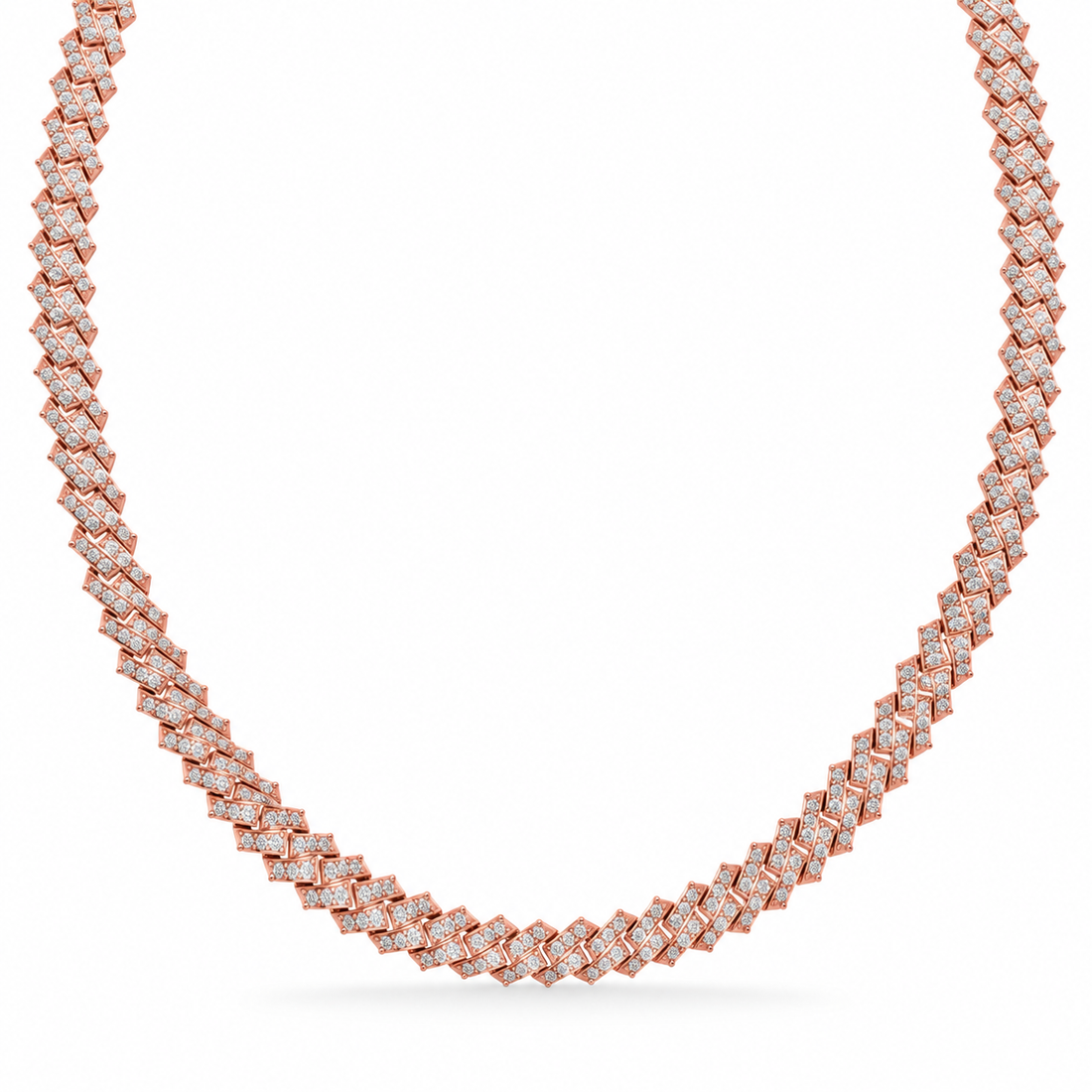 10mm Moissanite Round Diamond Fully Iced Cuban Link Chain