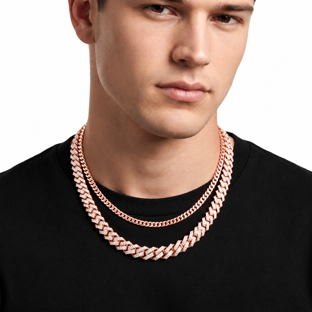 10mm Moissanite Round Diamond Fully Iced Cuban Link Chain