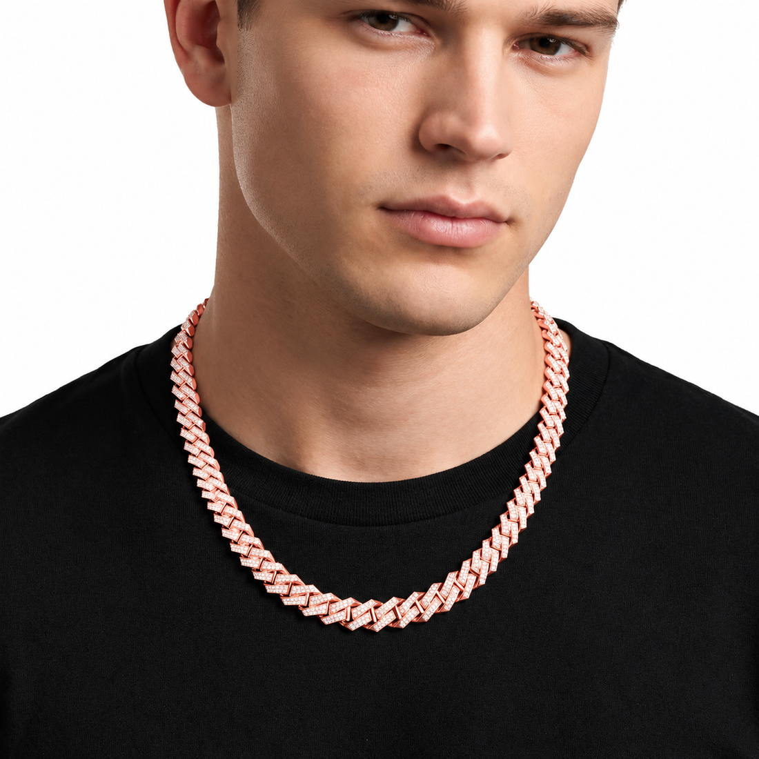 10mm Moissanite Round Diamond Fully Iced Cuban Link Chain