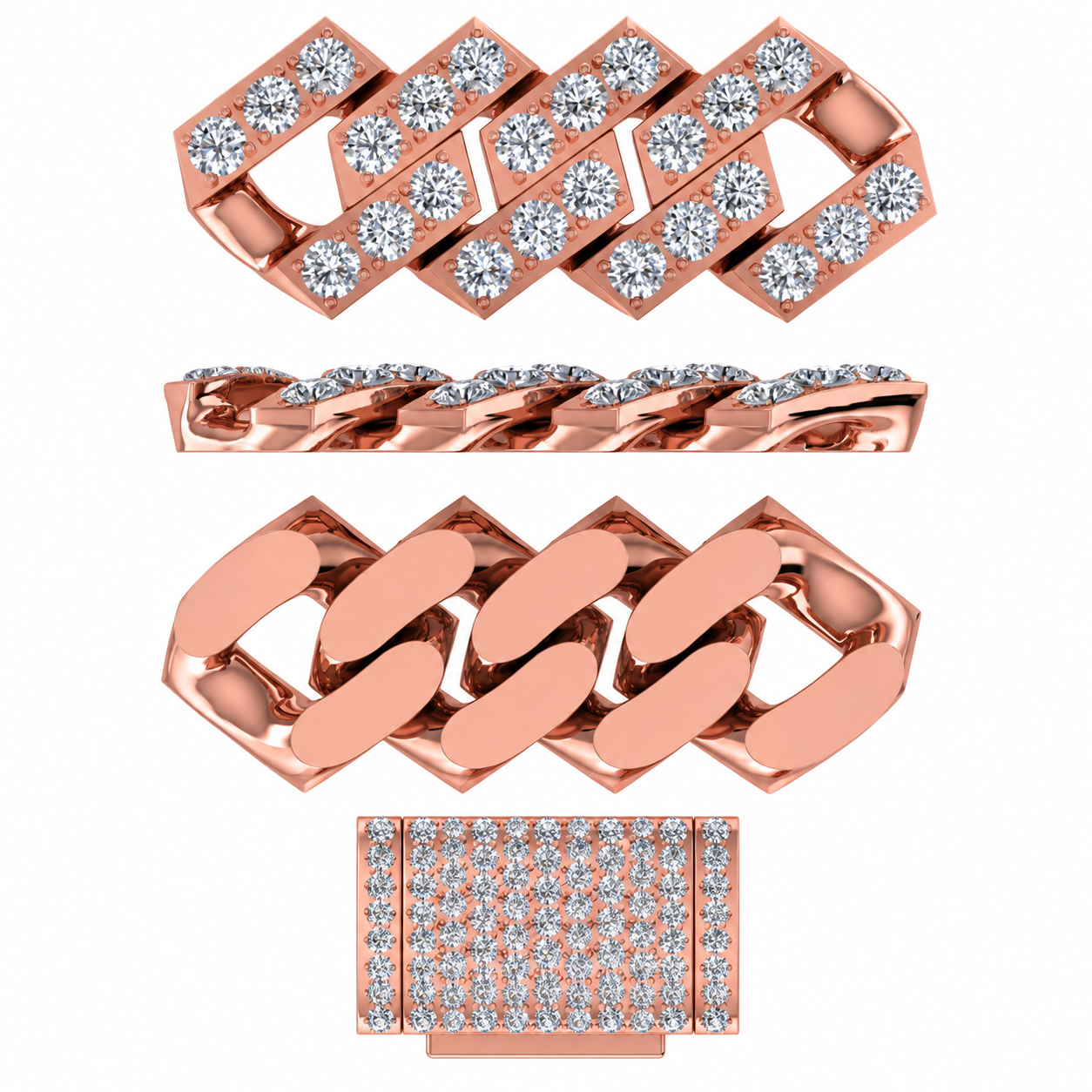 10mm Moissanite Round Diamond Fully Iced Cuban Link Chain