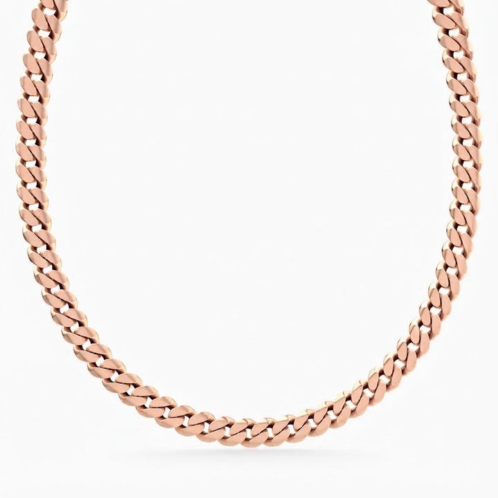10mm Classic Plain Cuban Link Chain With QR Letter Diamond Lock