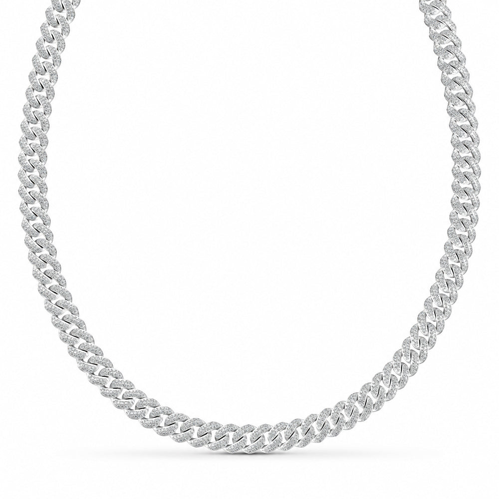 11mm Moissanite Diamond Fully Iced Double Row Cuban Link Chain