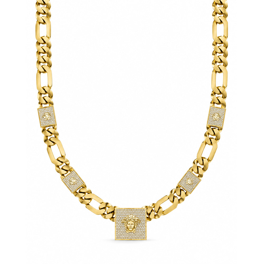 13mm Moissanite Diamond Medusa Cuban Link Chain with 25mm Pendant