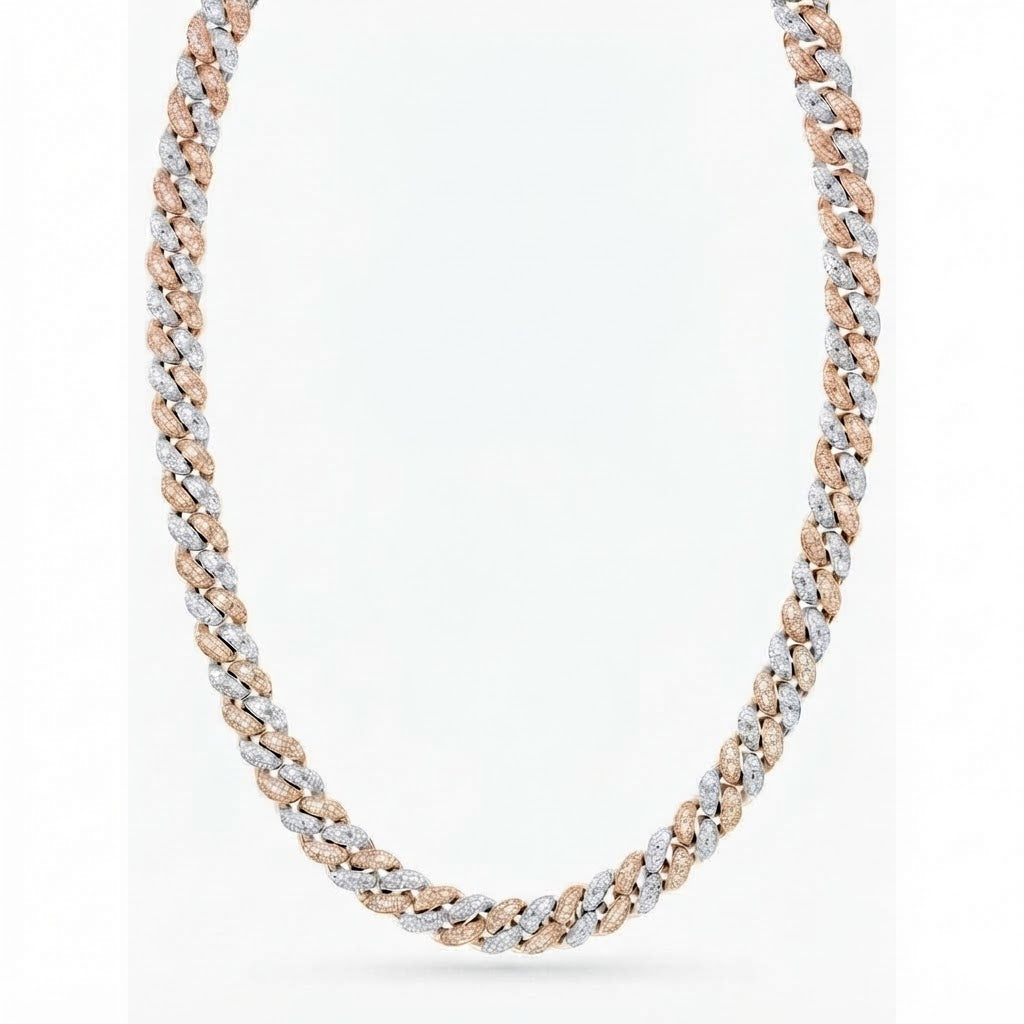14mm Moissanite Baguette Diamond Iced Cuban Link Chain - 5MM Wide
