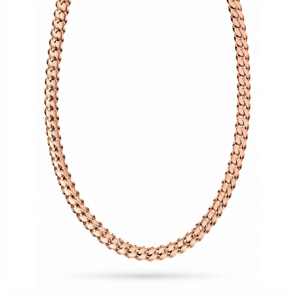 15mm Moissanite Diamond Plain Cuban Link Chain with Diamond Lock