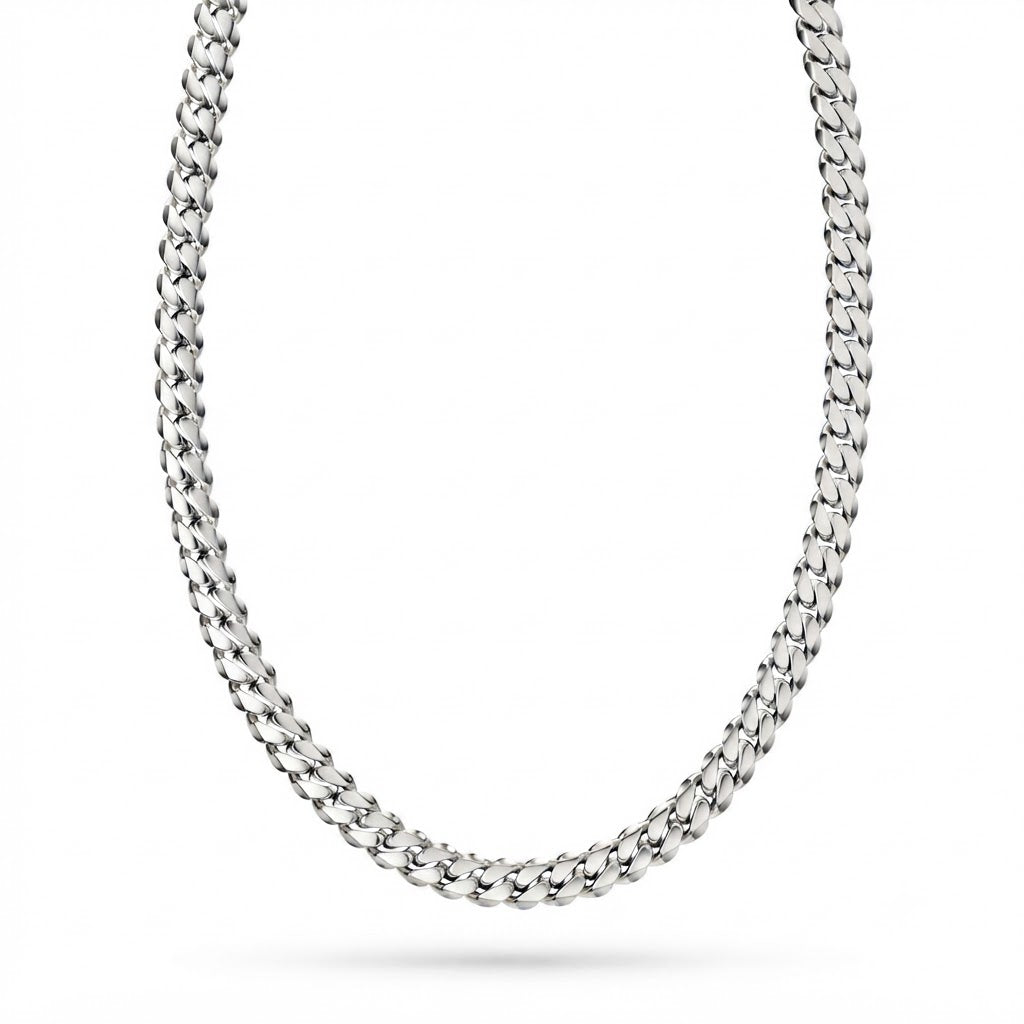 15mm Moissanite Diamond Plain Cuban Link Chain with Diamond Lock