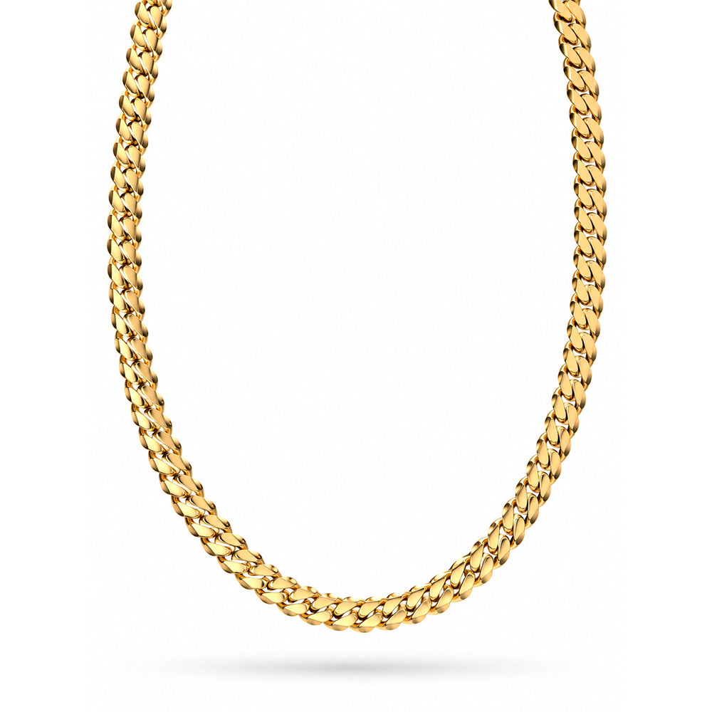 15mm Moissanite Diamond Plain Cuban Link Chain with Diamond Lock