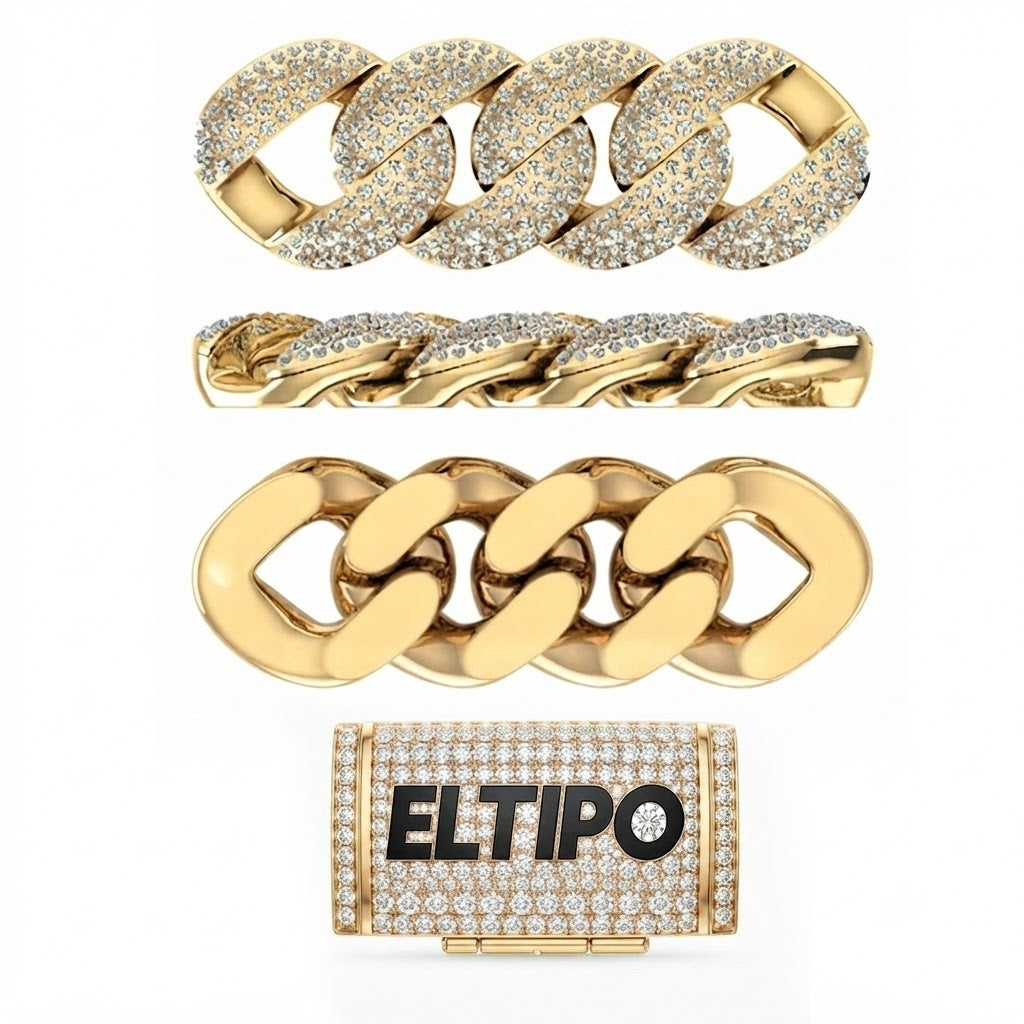 16mm Moissanite Diamond Iced Cuban Link Chain - 6.5MM Wide Basketball Pattern
