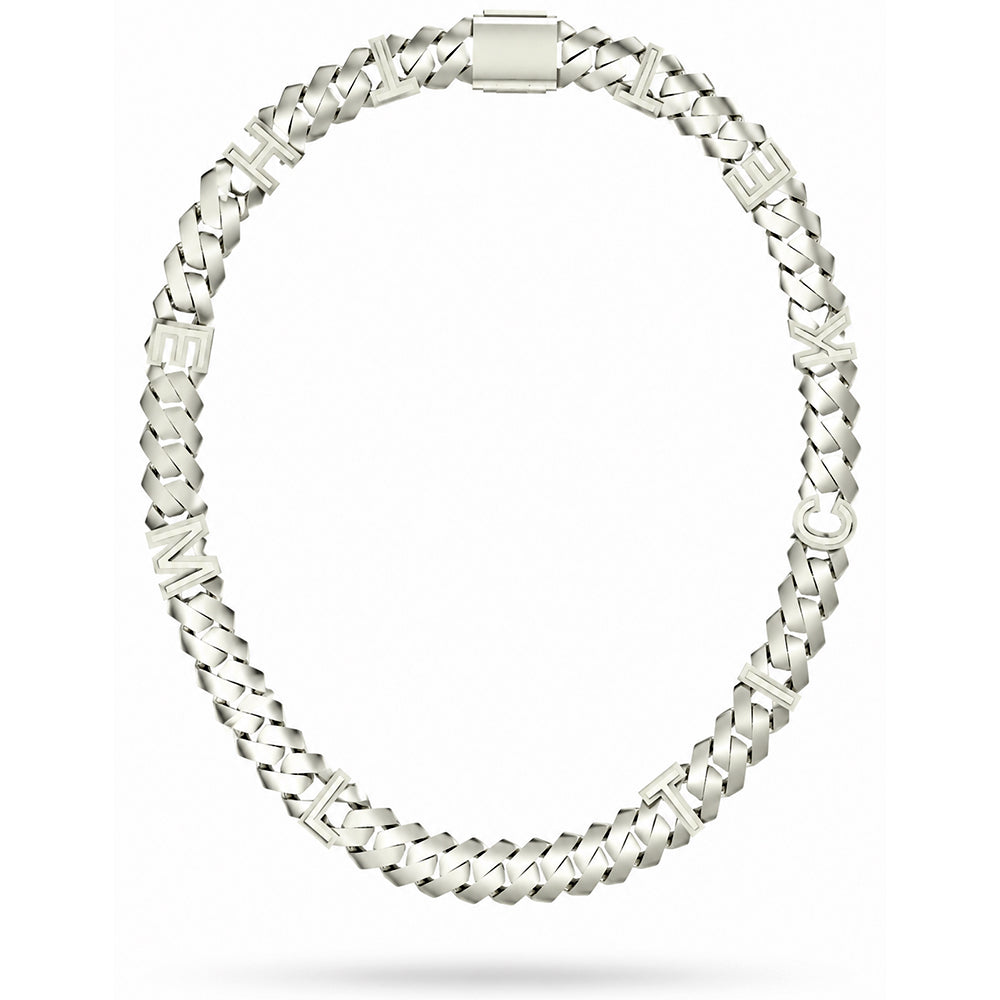 17MM Moissanite Diamond Iced Wheat Link Chain - Interwoven Rope & Greek Letter Accent Pattern