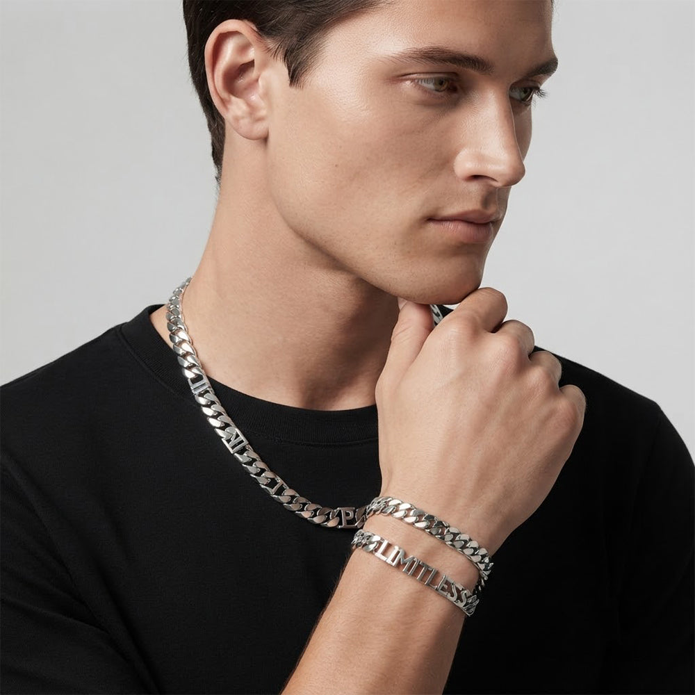 17MM Moissanite Diamond Iced Wheat Link Chain - Interwoven Rope & Greek Letter Accent Pattern