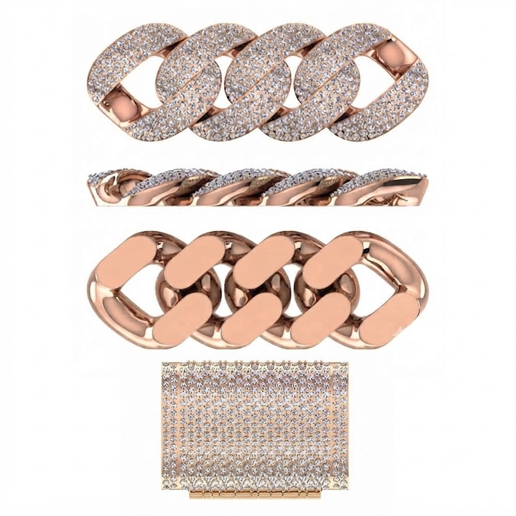 22MM Moissanite Round Diamond Fully Pave Cuban Link Chain – 7MM Wide