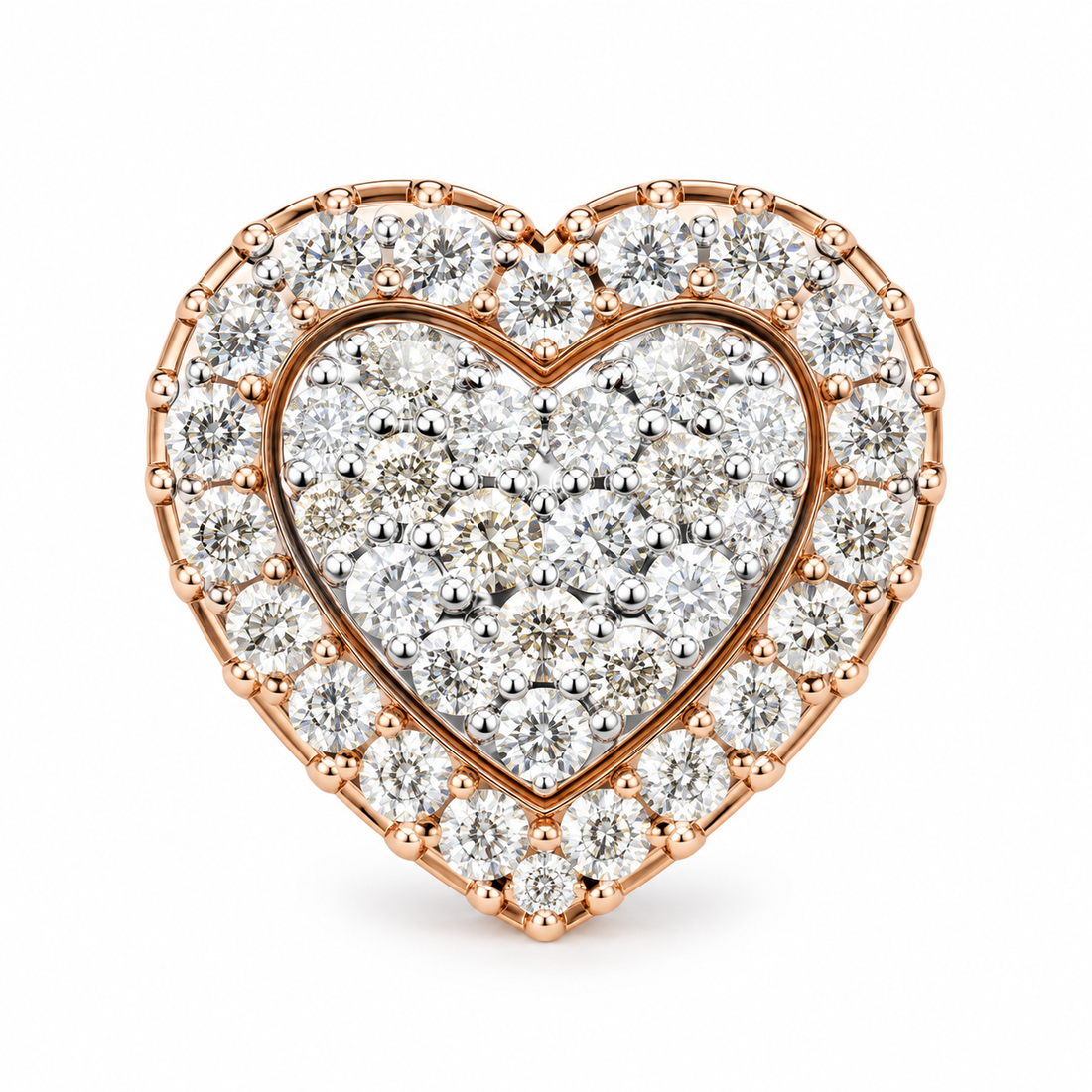 Round Heart Shape Screw Back Moissanite Diamond Men Earring
