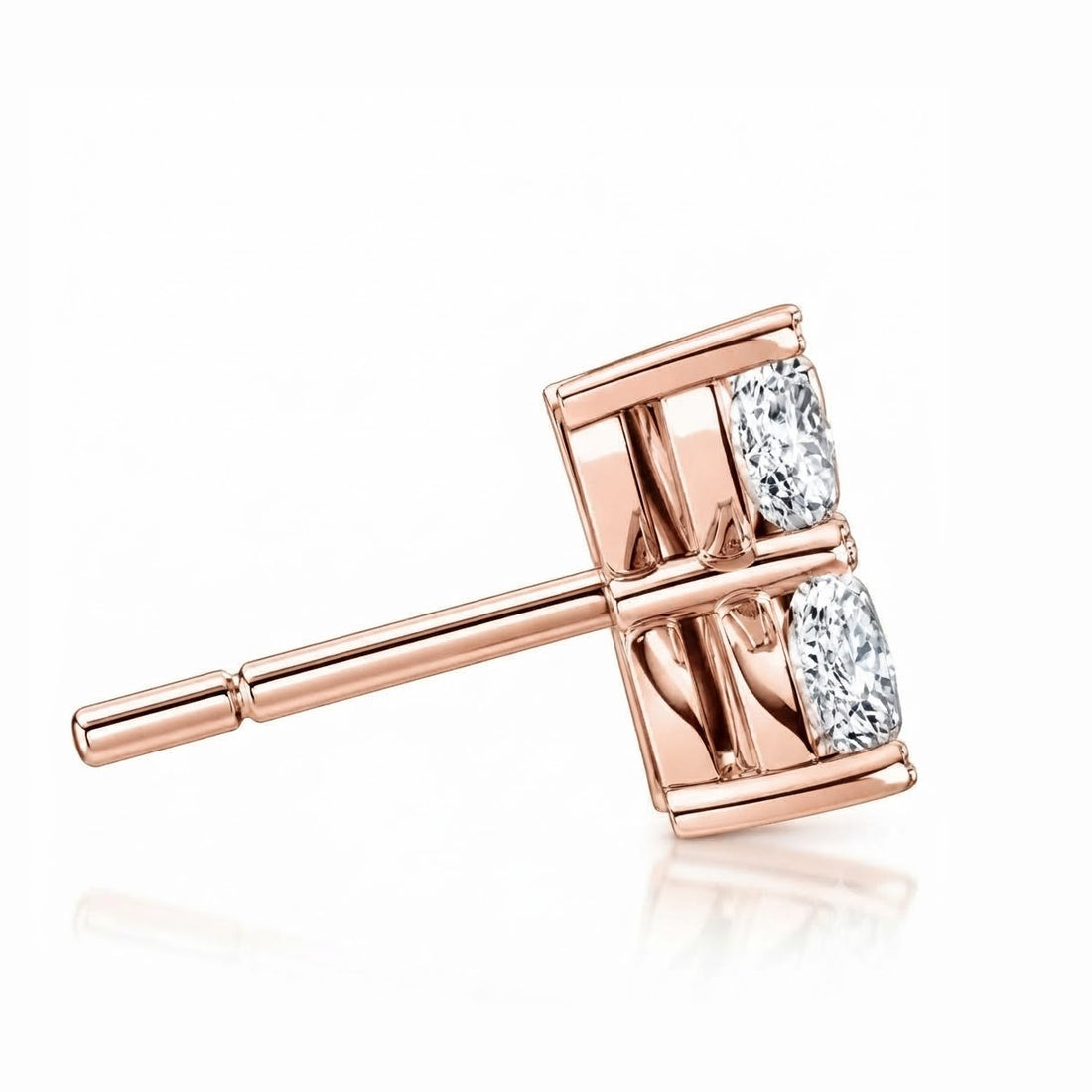 Dainty Flower Marquise Cut Moissanite Stud Earrings