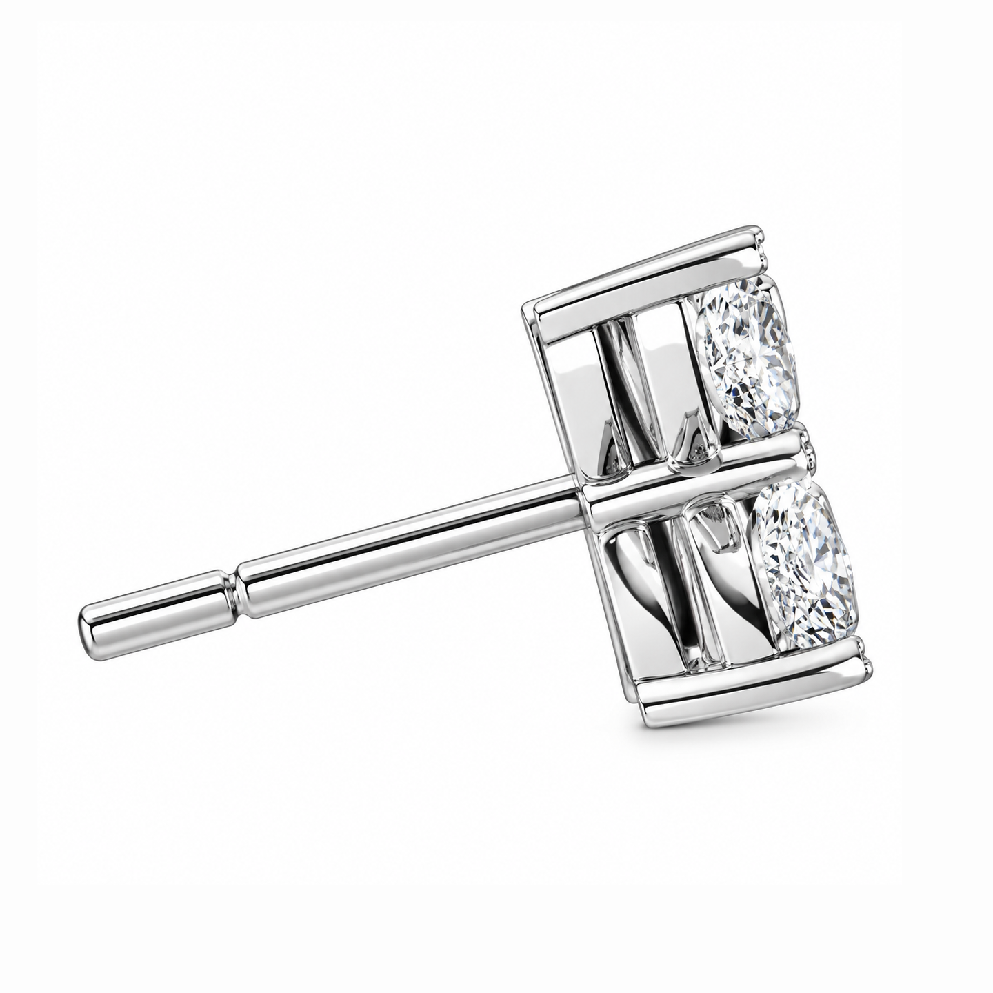 Dainty Flower Marquise Cut Moissanite Stud Earrings