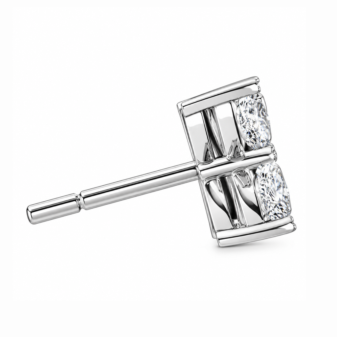 Dainty Flower Marquise Cut Moissanite Stud Earrings