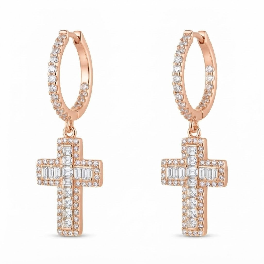 Religious Moissanite Diamond Drop Dangle Hip Hop Style Earring
