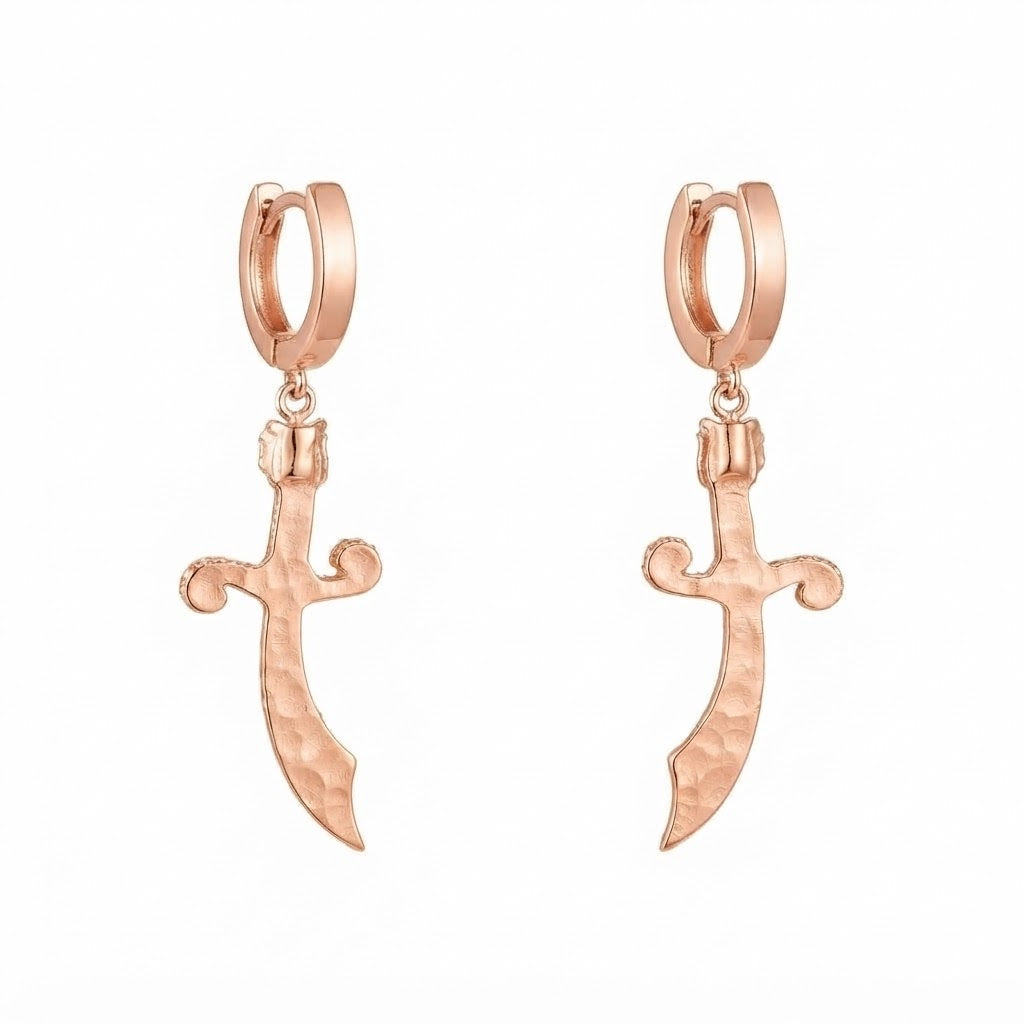 Knife Shape Fully Iced Out Moissanite Hip Hop Style Earring