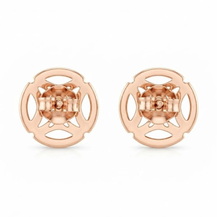 Floral Marquise Shape Moissanite Diamond Stud Earrings