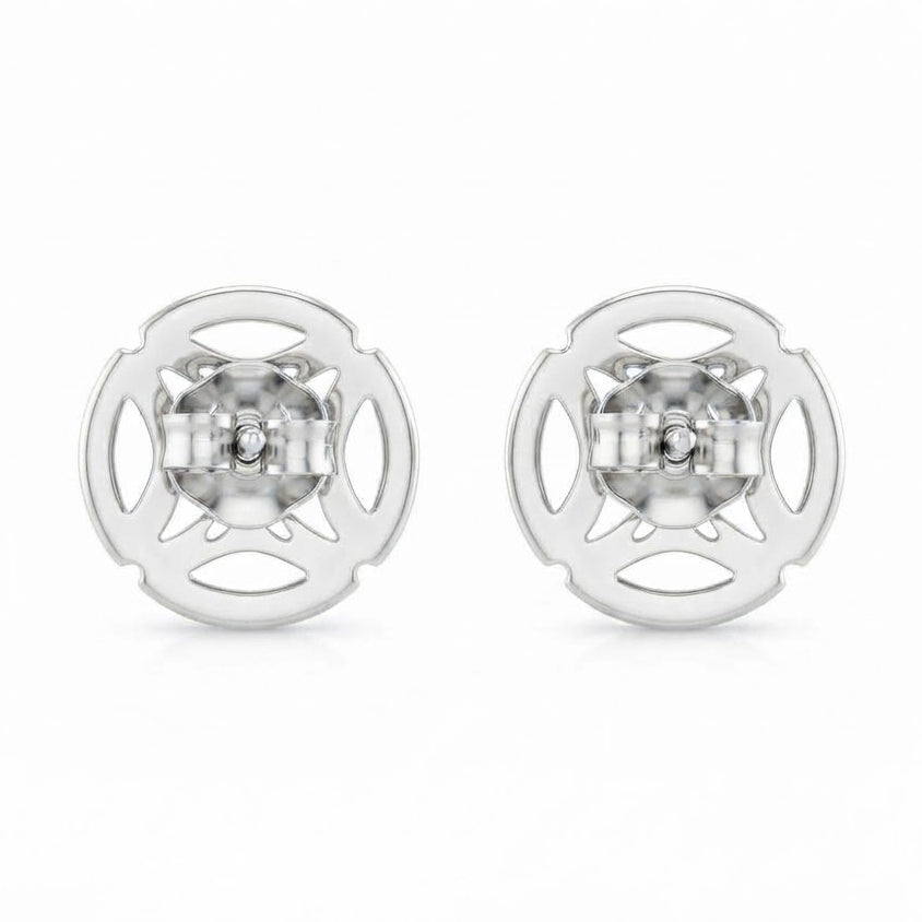 Floral Marquise Shape Moissanite Diamond Stud Earrings