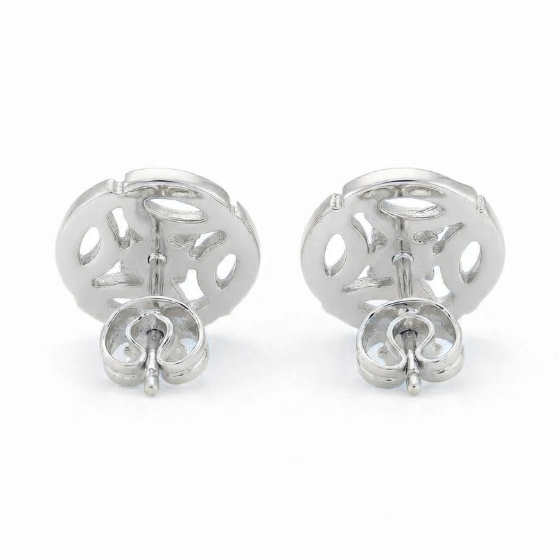 Floral Marquise Shape Moissanite Diamond Stud Earrings