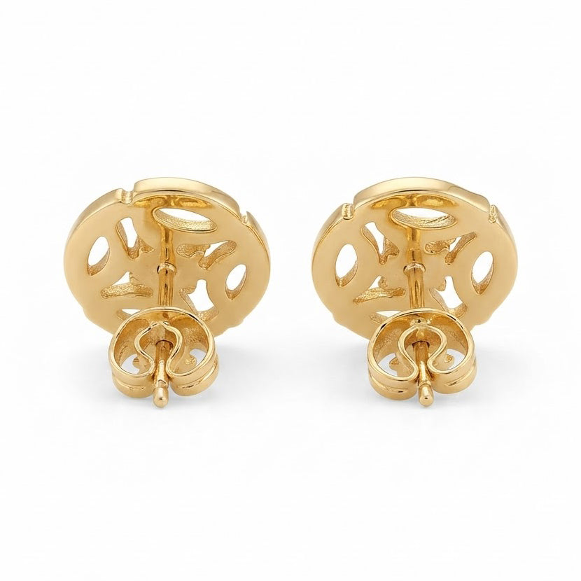 Floral Marquise Shape Moissanite Diamond Stud Earrings