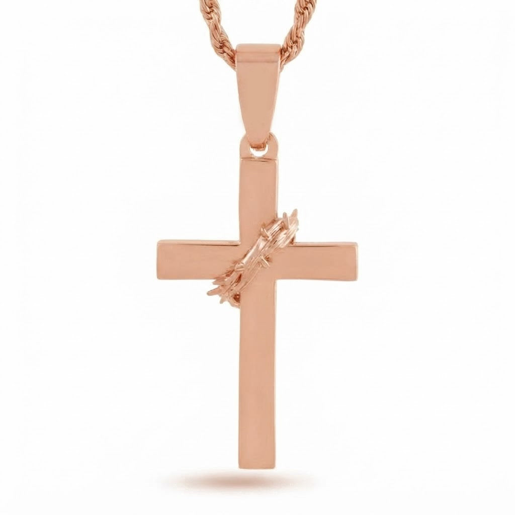Cross Moissanite Pendant Necklace