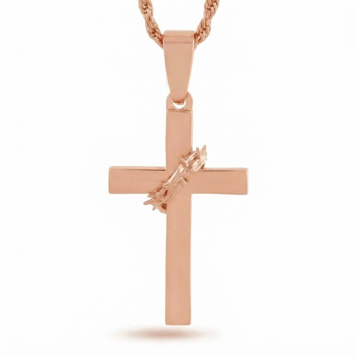 Cross Moissanite Pendant Necklace