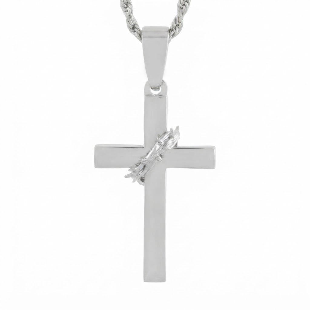 Cross Moissanite Pendant Necklace