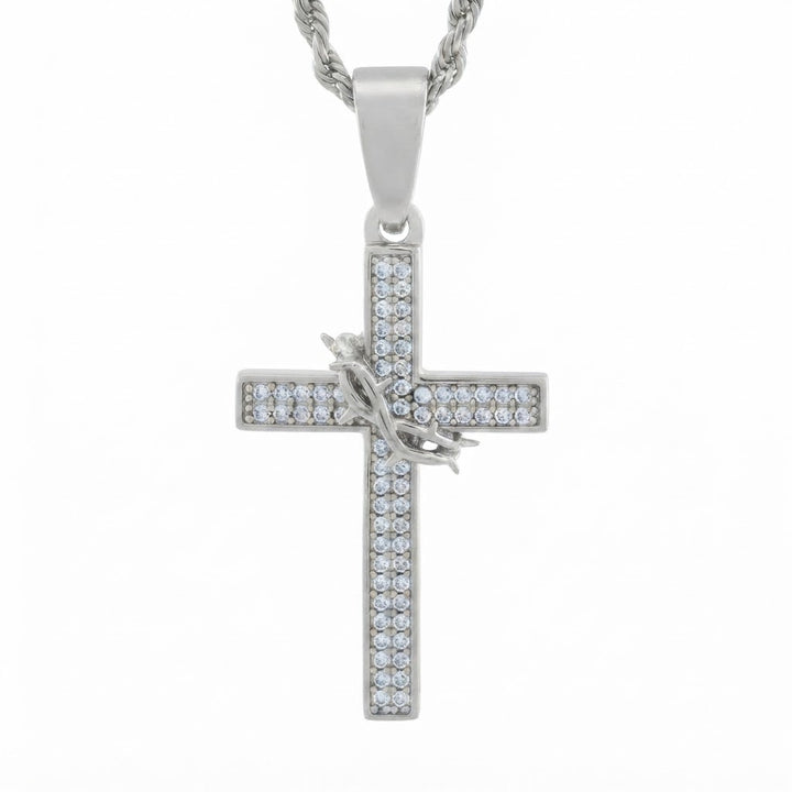 Cross Moissanite Pendant Necklace