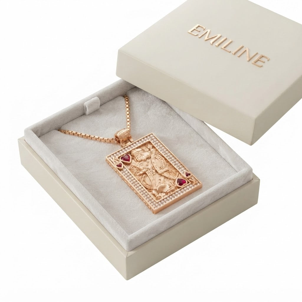 King of Hearts Playing Card Pendant