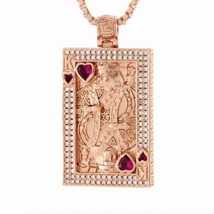 King of Hearts Playing Card Pendant