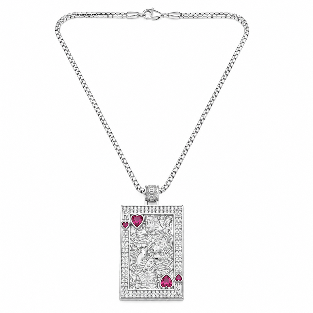 King of Hearts Playing Card Pendant