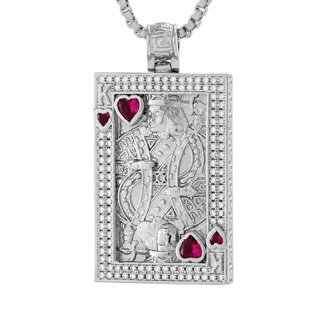 King of Hearts Playing Card Pendant