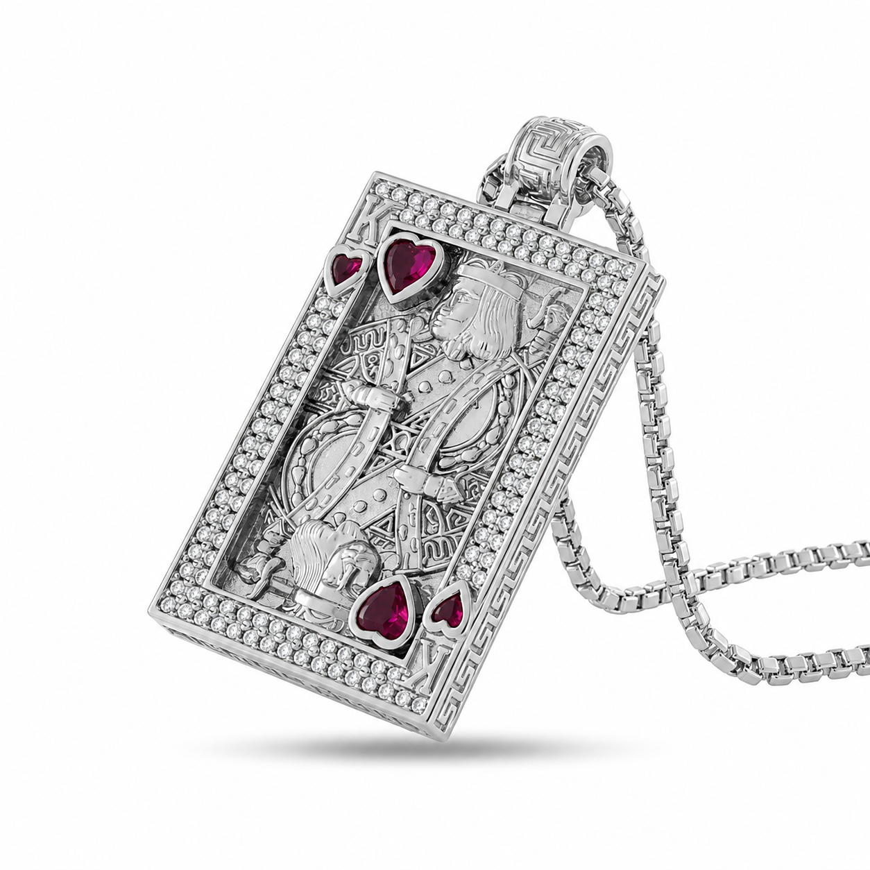 King of Hearts Playing Card Pendant