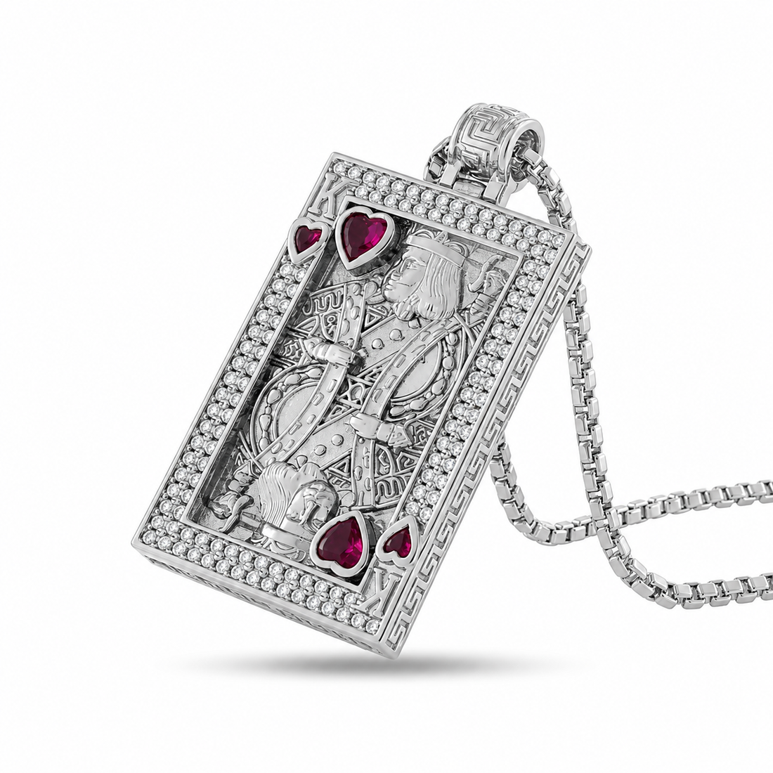 King of Hearts Playing Card Pendant