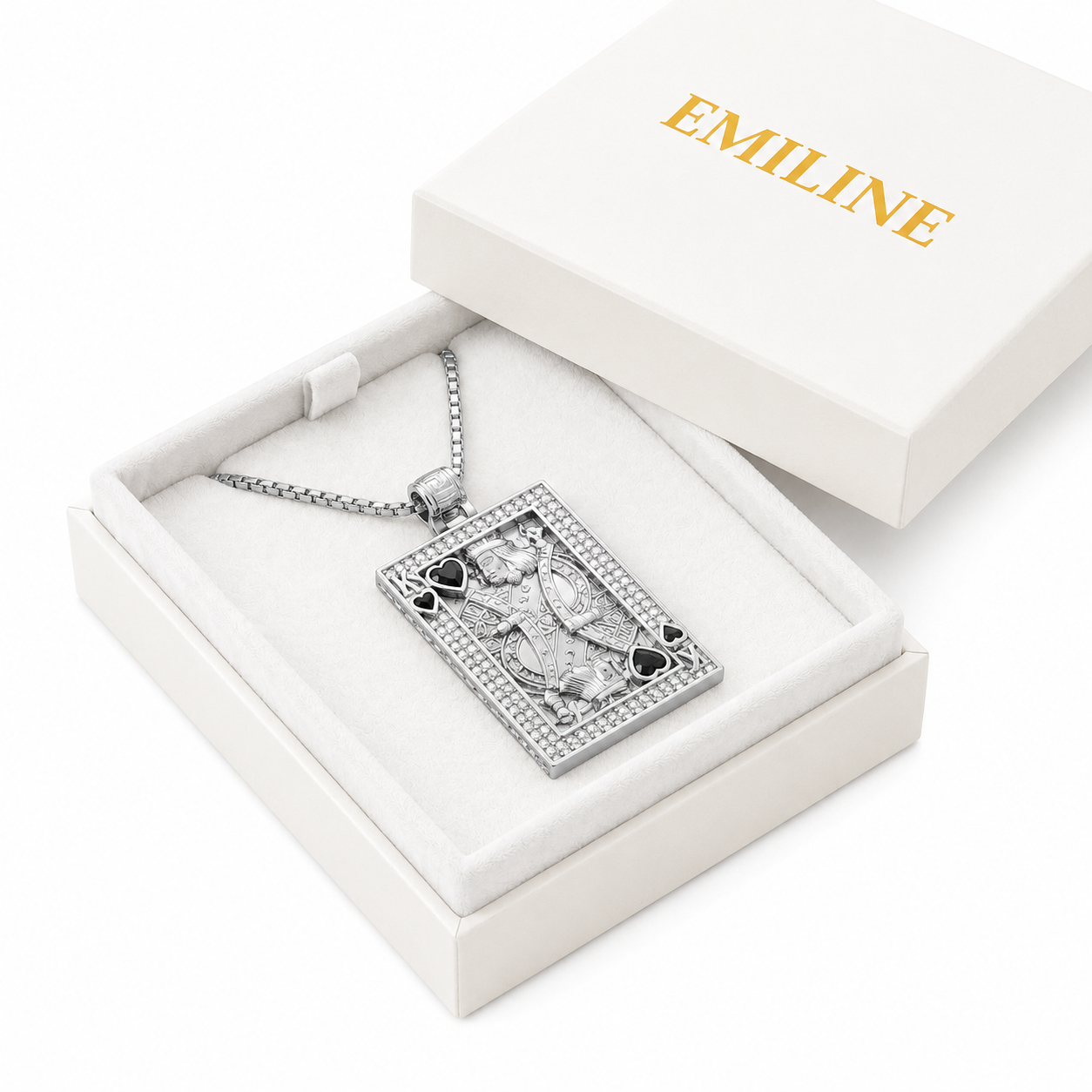 King of Hearts Playing Card Pendant