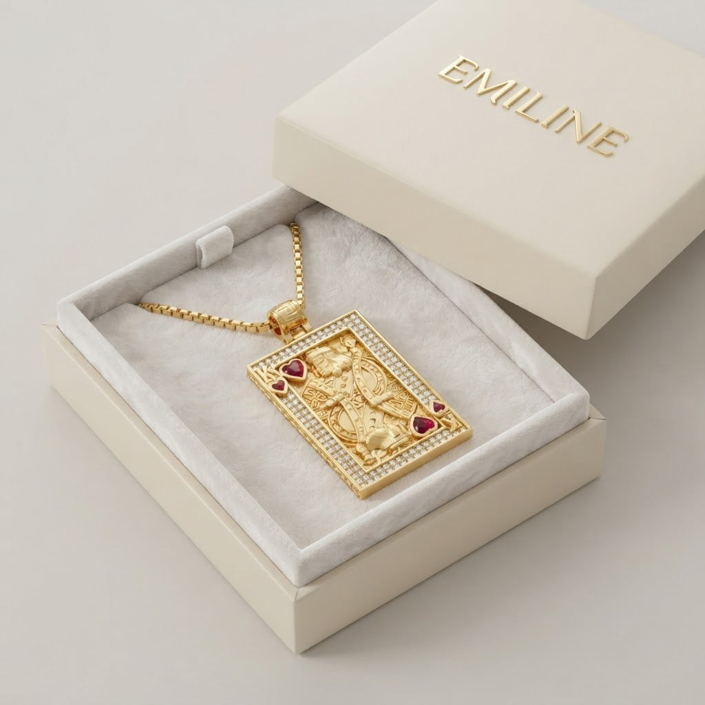 King of Hearts Playing Card Pendant