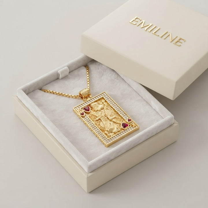 King of Hearts Playing Card Pendant