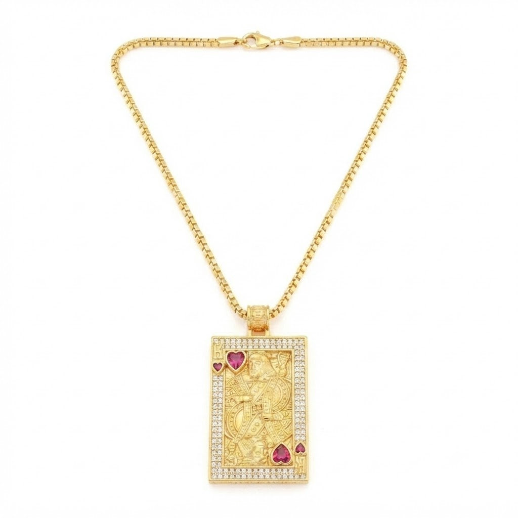 King of Hearts Playing Card Pendant