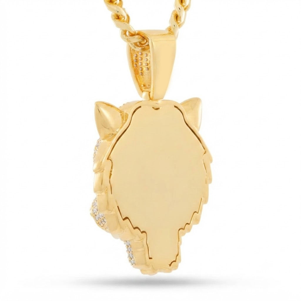 Iced Out Tiger Head Pendant