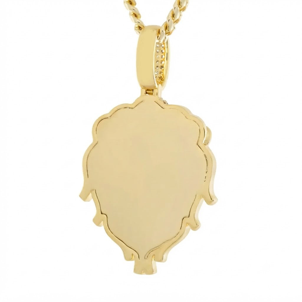 Lion Head Iced Out Diamond Pendant