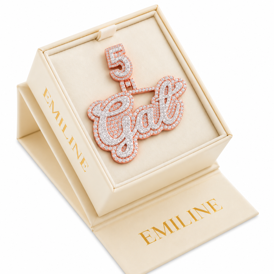 Moissanite Diamond Custom Name Pendant