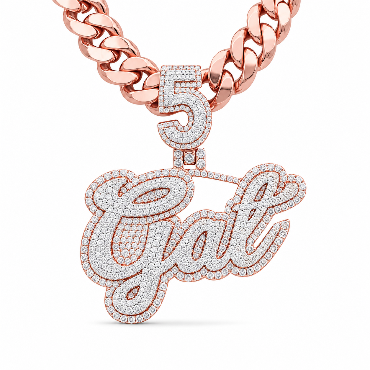 Moissanite Diamond Custom Name Pendant