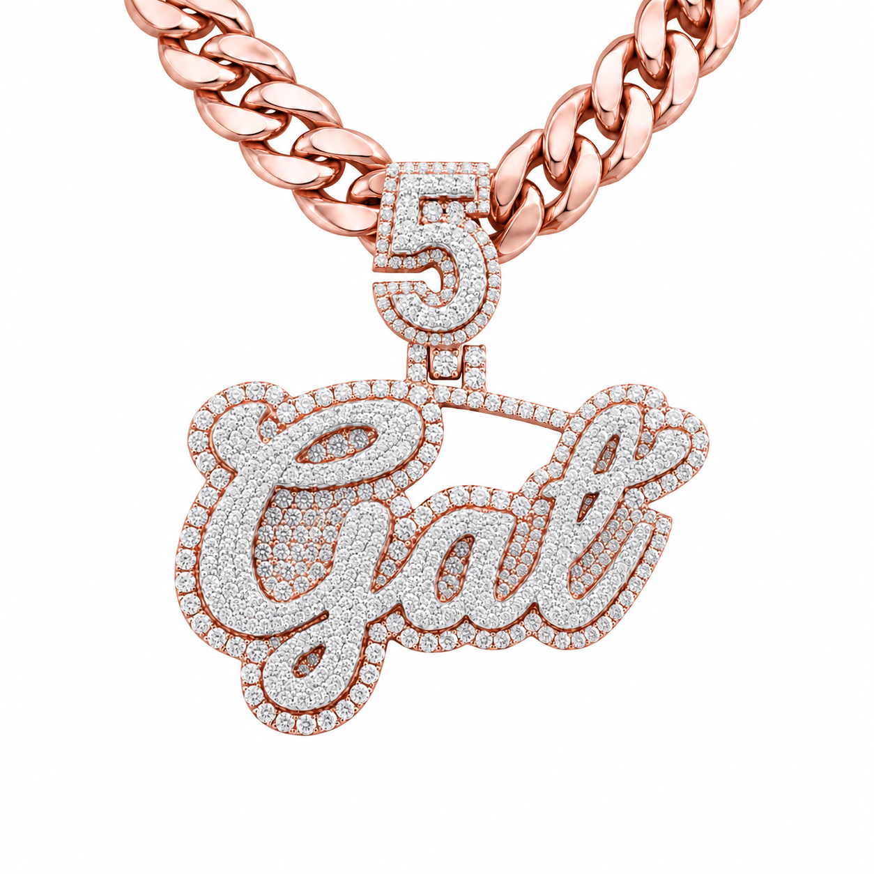 Moissanite Diamond Custom Name Pendant
