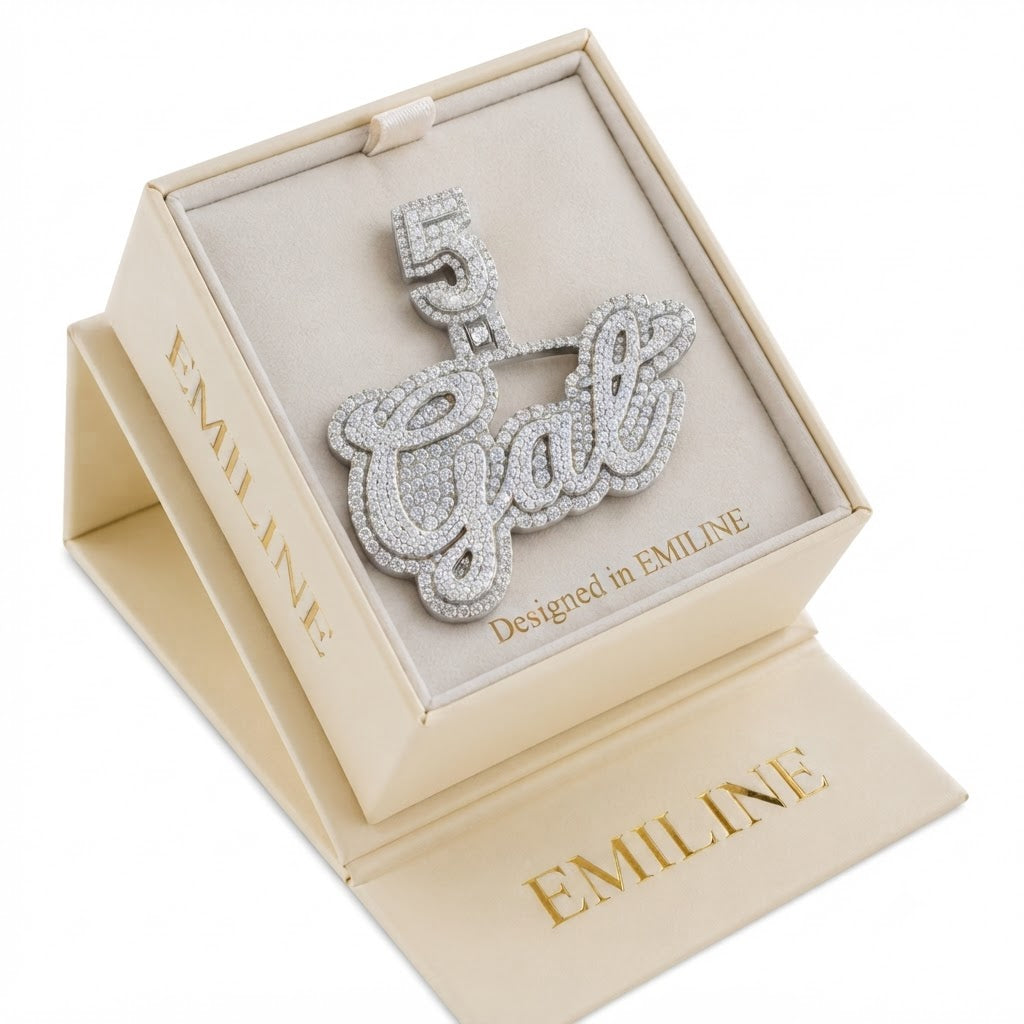 Moissanite Diamond Custom Name Pendant