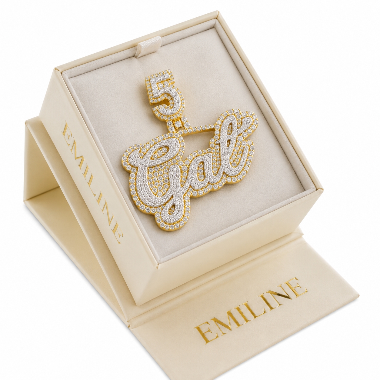 Moissanite Diamond Custom Name Pendant
