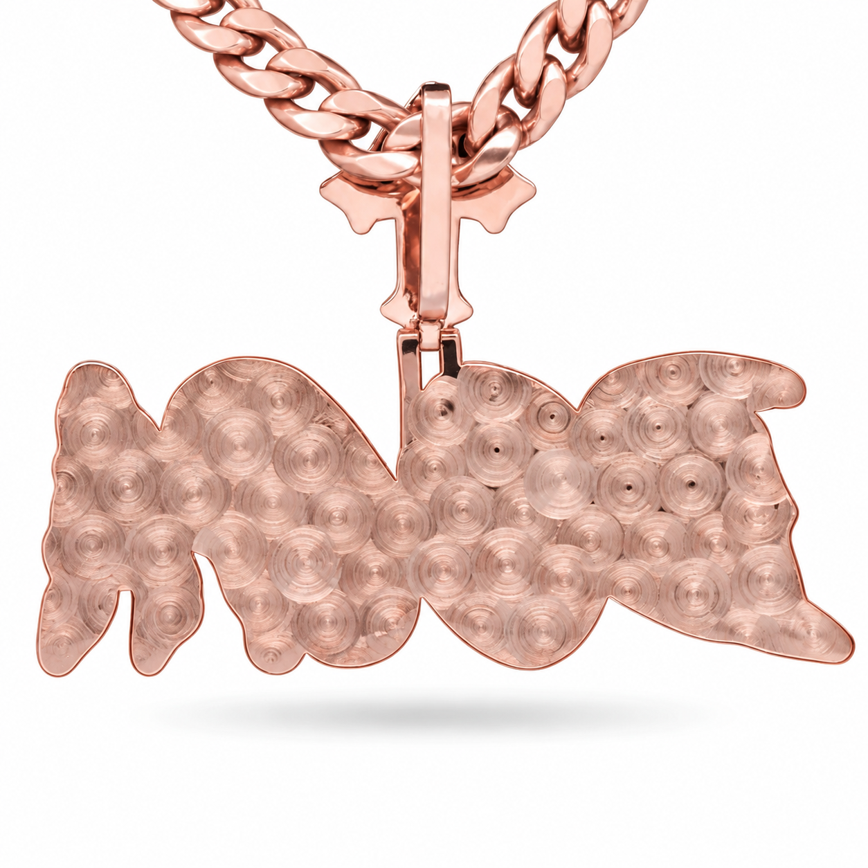 Gothic Cross BOCA Script Diamond Pendant